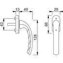 HOPPE TOKYO Aluminium Non Lockable Tilt and Turn Window Handle - 38mm spindle
