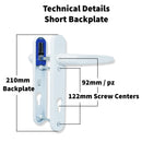 UPVC Double Glazing Trojan Sparta 92PZ Sprung Patio Door Handle Set PVC