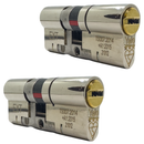 Dual Finish Pair Yale Platinum Keyed Alike Euro Cylinder UPVC Door Lock Anti Snap 3 Star