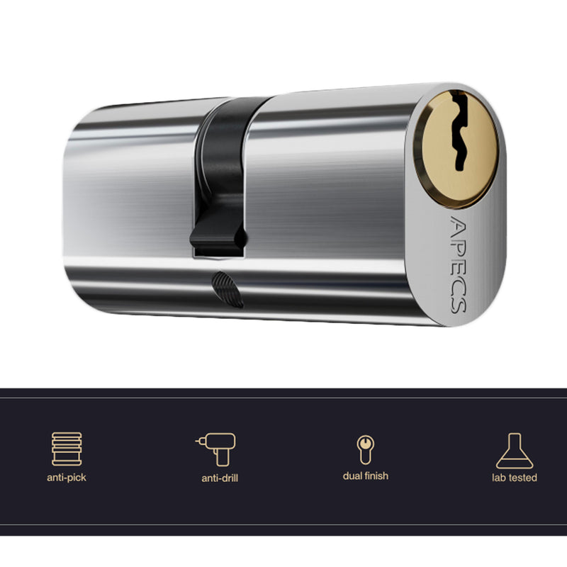 Dual Colour Oval Euro Profile Cylinder Timber Aluminium Door Lock