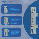 Lockmaster Mila Single Spindle uPVC Gear Box Door Lock Centre Case 35mm Backset