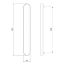 uPVC Door Handle Blank Plate French Doors Blanking Handle PVC 215mm Screw Centres