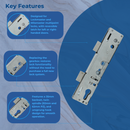Replacement Lockmaster Single Spindle Gearbox 35mm Backset uPVC Door Lock Gear Box