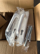 10 x Upvc door handles short backplate 122mm fixing 92pz lever/lever