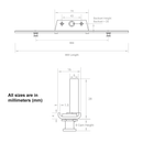 Offset Espag Universal Repair Kit Window Lock Gearbox Mechanism 16mm U Rail Bar Rod 20mm Backset 8mm mushrooms Keeps + Screw Included
