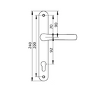 Genuine Roto Upvc Door Handle 200mm Screw Fix 2 Hole Fix 92mm PZ Sprung in Polished Chrome