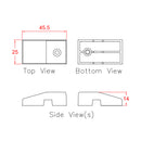 UPVC Door Run Up Block Riser, Clip in Fit - Set of 2 Replacement Plastic Door Closing Guides 