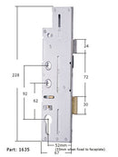 Fullex Crimebeater 55mm Backset 2 Spindle Lock Case Gear Box