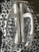 6 x mila prosecure 2* long backplate door handles white