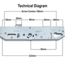 Genuine Mila Coldseal Door Lock Gearbox Centre Case uPVC 35mm Single Spindle
