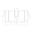 Dual Colour Oval Euro Profile Cylinder Thumb Turn Timber Aluminium Door Lock