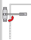 Yale P-YSMDC Surface Mounted Door Closer, Spring Loaded with Adjustable Tensioner, Automatic Closure of Doors Up to 50 kg