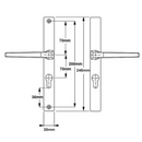  Hoppe Frankfurt Lever Lever UPVC Multipoint Door Handles - 70mm PZ Unsprung 200mm Screw Centres