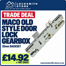 Maco Old Style Replacement Door Lock Gearbox Centre Case 35mm