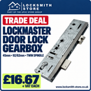 Lockmaster Twin Spindle 45mm Replacement uPVC Gearbox Lock Case 45mm 92mm 62mm