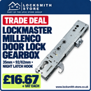 Lockmaster - Millenco Upvc Gearbox Door Lock (Hook) 35mm 92mm 62mm Night Latch