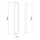 uPVC Door Handle Blank Plate French Doors Blanking Handle PVC 215mm Screw Centres Long Backplate
