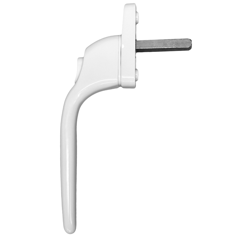 uPVC White Window Handle Double Glazing Non Locking Espag Lock PVC