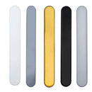 uPVC Door Handle Blank Plate French Doors Blanking Handle PVC 122mm Screw Centres Short Backplate