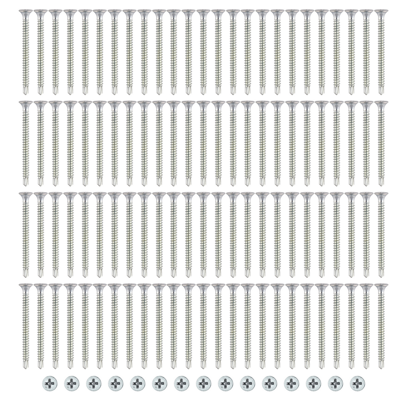 UPVC Zinc Screws to BS7412 - Carbon Steel Self Tapping Thread Drill Point