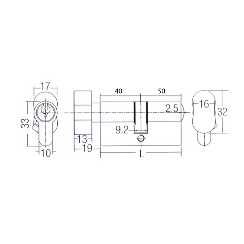 Keyed Pair Greenteq Brass Q-Star Euro Cylinders Door Lock TS007 1* Star Keyed A Like Pair 40/50