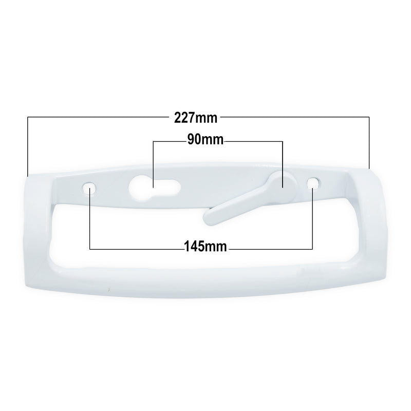 uPVC Fuhr Sliding Patio Door D Handle 90pz - Inline Lever Pair Set