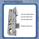 Fuhr Upvc Door Lock Multi Point Upvc Gearbox Fuhr Case 35mm 92mm