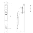 uPVC Gold Window Handle Double Glazing Locking Espag Lock PVC