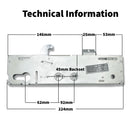 Kenrick Excalibur 45mm Replacement uPVC Gear Box Door Lock Centre Case Double Spindle