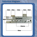 Replacement Roto Upvc Single Spindle Door Lock Gearbox Multi Point 35mm 92mm