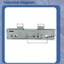 Replacement Lockmaster Single Spindle Gearbox 35mm Backset uPVC Door Lock Gear Box