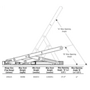 Securistyle Defender 24" Restricted Top Hung Stainless Steel Hinge Pair - 13mm-615mm