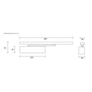 RUTLAND Fire Rated TS.11204 Slide Arm Door Closer Finished in Silver - Size EN 2 - 4