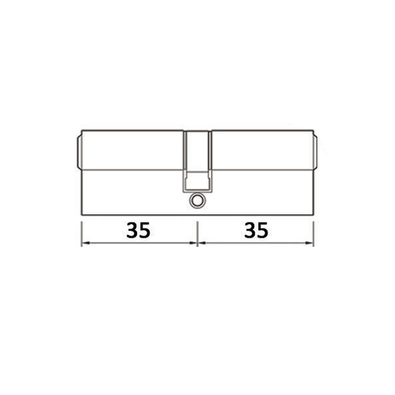 35 / 35 Brass Eurospec MPX6 1 Star High Security Cylinder