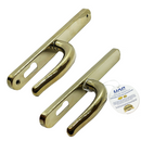 UPVC Door Handle Fullex 68PZ Sprung Double Glazing Pair Set PVC 215mm