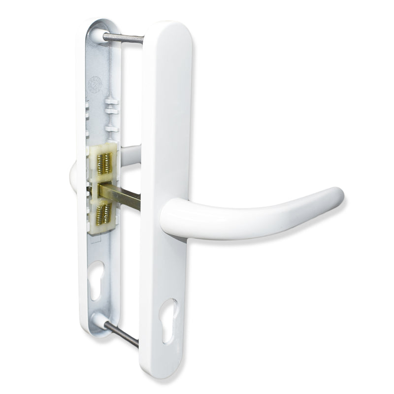 uPVC Fullex 68pz Door Handle Sprung Pair 215mm Set PVC 68mm