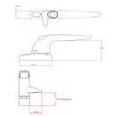 UPVC Cockspur Window Handle Double Glazing Locking Catch Trojan Sparta PVC