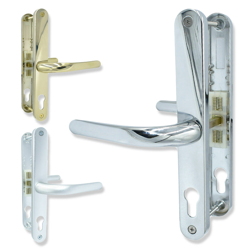 uPVC Fullex 68pz Door Handle Sprung Pair 215mm Set PVC 68mm