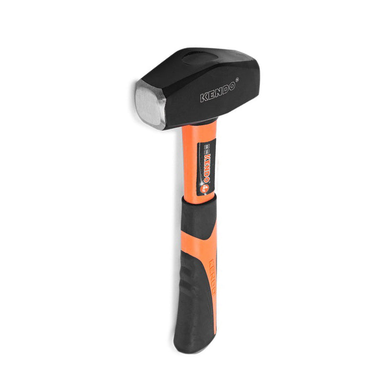 KENDO PREMIUM 2 LB CLUB LUMP HAMMER STEEL HEAD FIBRE GLASS SHAFT RUBBER GRIP HANDLE