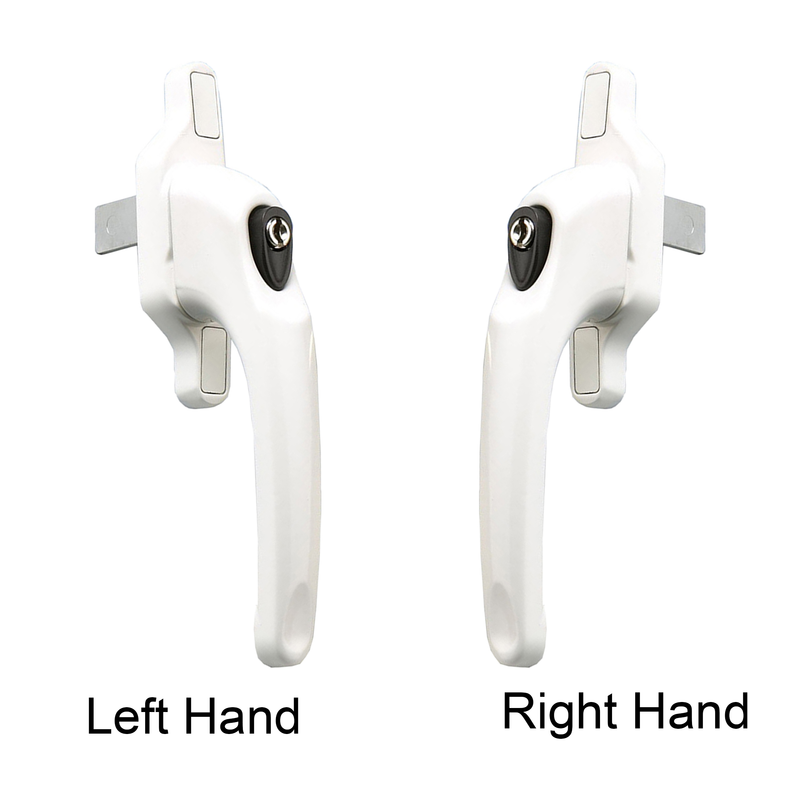 Cadenza Aluminium Window Handle Tongue (spade) Driven White Right / Left Hand  