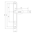 Fab Fix Balmoral UPVC Lever Pad Door Handles 92pz 210mm Screw Centres