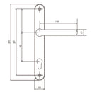 Fab Fix Balmoral Hardex Chrome UPVC Lever Door Handles 92pz 210mm Screw Centres