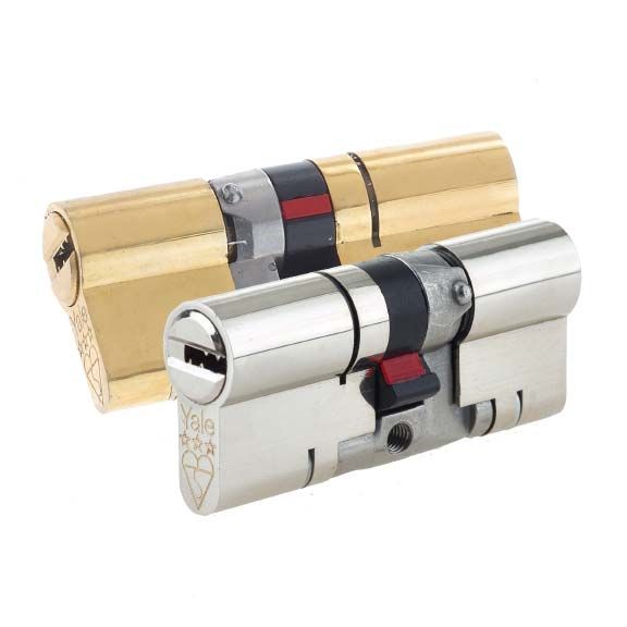 Yale 3* Keyed Pair Yale Platinum Keyed Alike Euro Cylinder UPVC Door Lock Anti Snap 3 Star