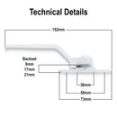 Avocet WMS uPVC Window Handle Avocet Cockspur Window Handle White Double Glazed