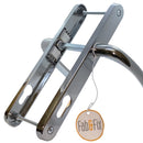 Fab Fix Balmoral Hardex Chrome UPVC Lever Door Handles 92pz 210mm Screw Centres