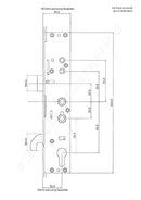 Safeware Multi Point Upvc Double Glazed Door Gearbox Lock 35mm 92mm