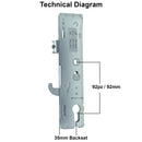 Kenrick Excalibur Replacement uPVC Gear Box Door Lock Centre Case Single Spindle
