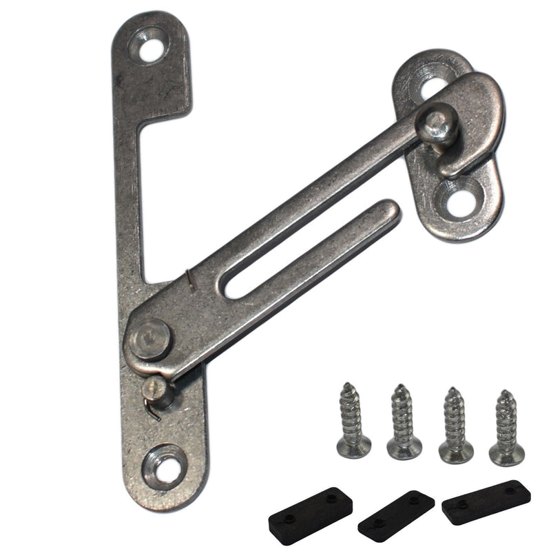 UPVC Window Restrictor Child Lock Restrictor Safety Catch Free Screws Included
