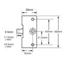  ERA Saracen Roller Latch Window Gearbox 9.5 11.5 14.5mm Latch Bolt Shoot