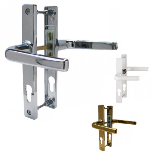Kore Ferco 70 mm PZ UPVC Door Handle Lever Pair 180mm Centres 205mm Backplate